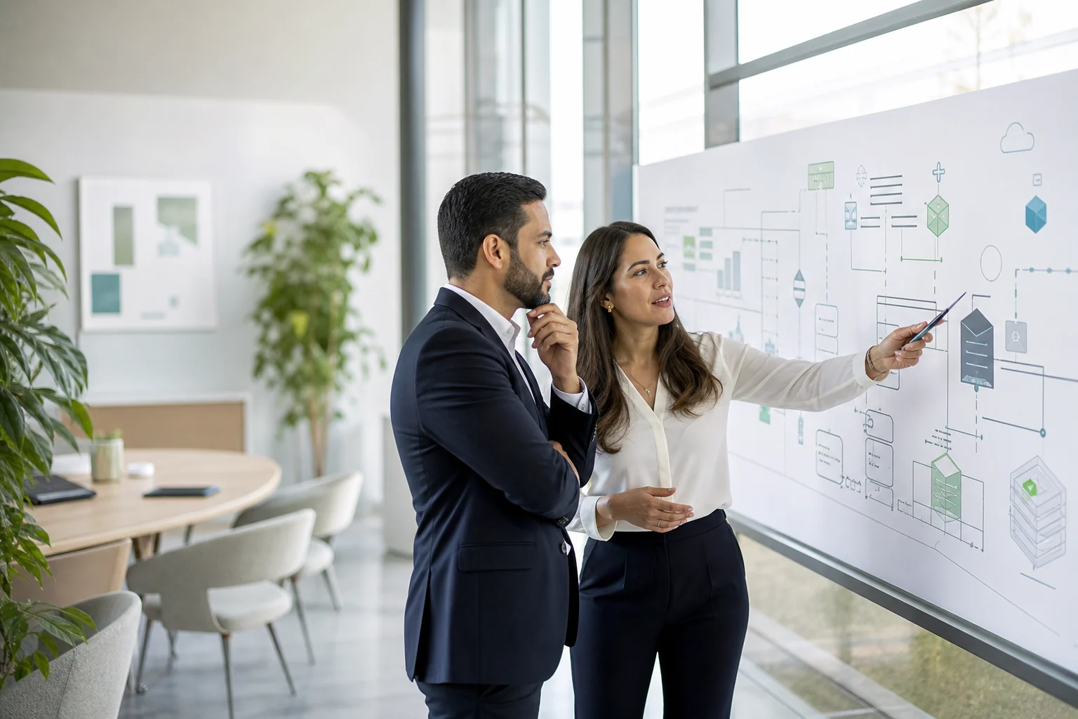 Equipo construyendo una hoja de ruta para modernizar SAP